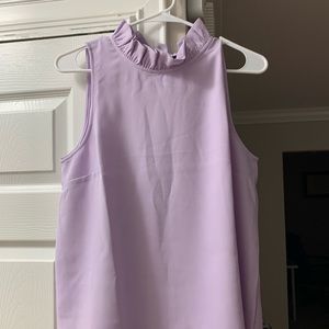 JCrew RUFFLE-NECK TOP IN 365 CREPE